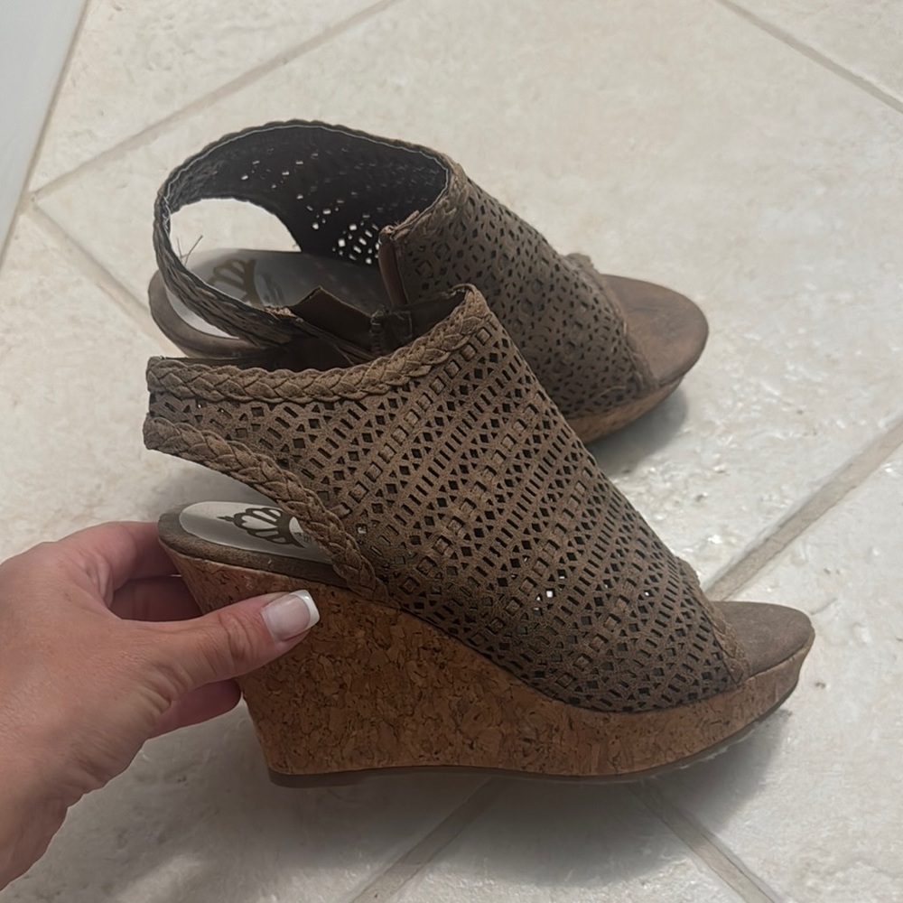 Brown Wedge Sandals